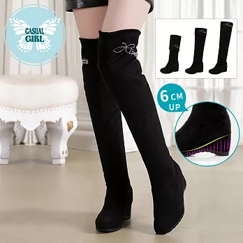 Casual Girl「夢幻美腿」內增高過膝靴-水鑽37水鑽37