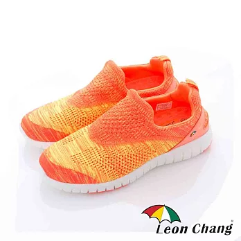 Leon Chang(女) - 彩虹魚 漸層編織輕量直套休閒運動鞋 - 黃橘35黃橘