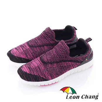 Leon Chang(女) - 彩虹魚 漸層編織輕量直套休閒運動鞋 - 紫黑37紫黑