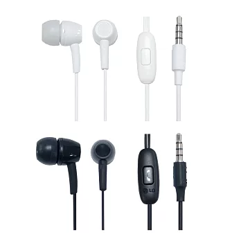 LG 3.5mm 原廠入耳式線控耳機_小接聽 (密封袋裝)黑色