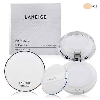 LANEIGE 蘭芝 BB舒芙蕾水凝霜-鑽采淨白升級版SPF50+/PA+++(15g*2)#11