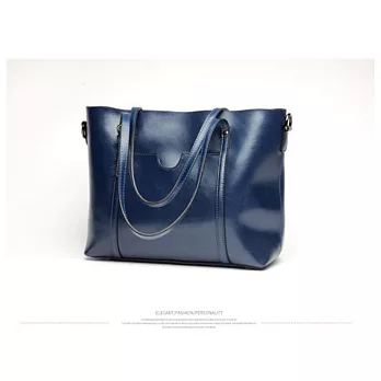 【O-ni O-ni】韓版真皮潮流側肩包JDL-7-175藏青