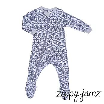 【ZippyJamz】有機棉寶寶拉鍊連身服-滴答夢NB