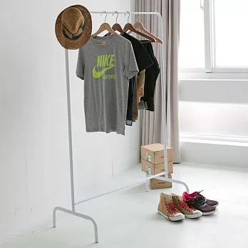 Peachy Life 簡約多功能ㄇ型吊衣桿/掛衣架(2色可選)白色