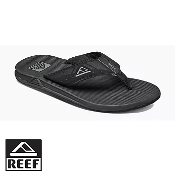 REEF 人體工學足弓支撐鞋床 高密度EVA外底設計,輕量好穿男拖 黑8黑