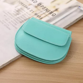 【SoLoMon原創設計皮件】呼啦啦皮革小卡夾零錢包嬉皮綠