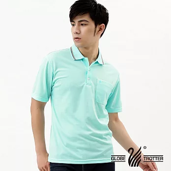 【遊遍天下】MIT台灣製男款抗UV涼爽吸濕排汗機能POLO衫(S123)L水藍