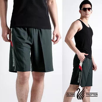 【遊遍天下】MIT台灣製男款超涼爽吸濕排汗運動短褲(P123A)M灰色