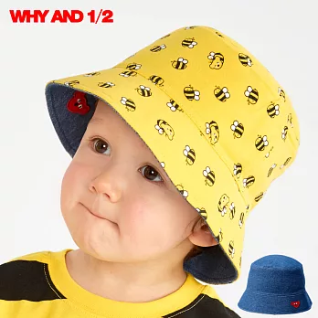 WHY AND 1/2 兒童帽 漁夫帽 雙面戴52藍色
