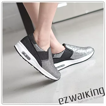 ezwalking{韓國女鞋}金蔥氣墊休閒鞋-2色