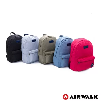 AIRWALK - 極簡輕生活 格紋尼龍防潑水後背包A6353240黑