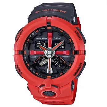 G-SHOCK 色彩再進化城市運動的新設計運動限量休閒腕錶-紅色-GA-500P-4A