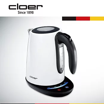 【Cloer】德國百年工藝品牌Smart溫控電熱水壺(白)