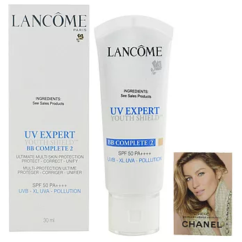 LANCOME蘭蔻 超輕盈UV BB霜 SPF50 PA++++ (30ml) 加香奈兒隨機試用包一入02自然裸膚