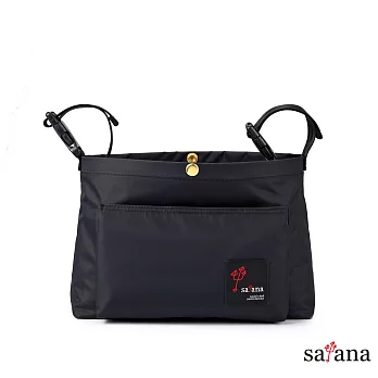 satana - MAMA 兩用嬰兒推車吊掛袋/斜背包-黑色
