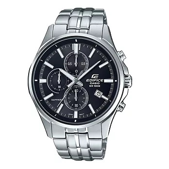 CASIO EDIFICE 正義俠客傳優質時尚運動計時腕錶-黑-EFB-530D-1A