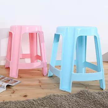 【vogue】歡聚椅-大/休閒椅/椅凳/夜市椅/塑膠椅(4入-兩色可選)粉色