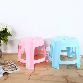 【vogue】歡聚椅-中/休閒椅/椅凳/夜市椅/塑膠椅(4入-兩色可選) 粉色