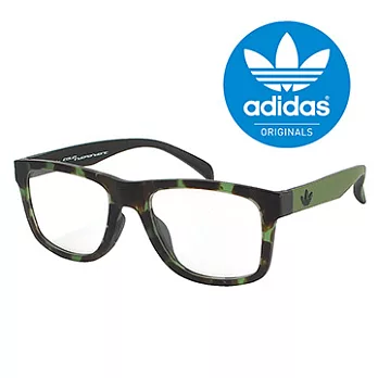 【adidas 愛迪達】三葉草LOGO愛迪達光學眼鏡-迷彩綠框(0000-140-030)