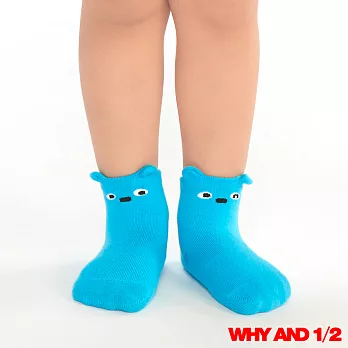 WHY AND 1/2 mini 經典普普熊表情止滑襪 短襪 多色可選02藍色