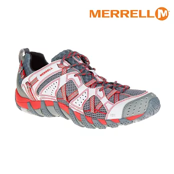 MERRELL 男 WATERPRO MAIPO 水陸兩棲運動鞋ML02341 / 城市綠洲 (防臭抗菌.黃金大底.越野.透氣.避震)US8淺灰/紅