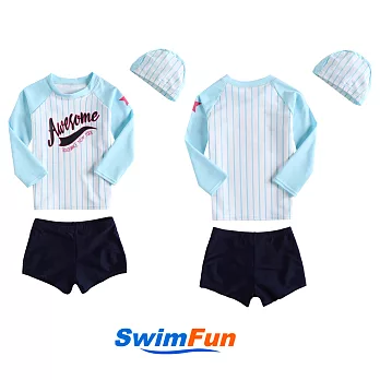 【Swim Fun】男童泳衣長袖學院風分體兒童泳裝#7