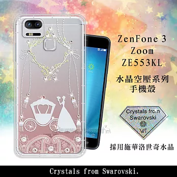 WT ASUS ZenFone 3 Zoom 5.5吋 ZE553KL 奧地利水晶彩繪空壓手機殼(精靈捧花)