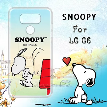 史努比/SNOOPY 正版授權 LG G6 5.7吋 漸層彩繪軟式手機殼(跳跳)