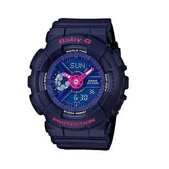 BABY-G 甜美的呼喚時尚運動休閒腕錶-藍-BA-110PP-2A