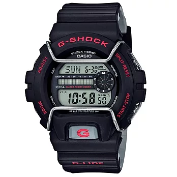 G-SHOCK 復古風格防衝撞運動新設計限量休閒腕錶-黑-GLS-6900-1