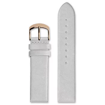 HYPERGRAND皮革錶帶 - 20mm - 白色小牛皮(玫瑰金釦)