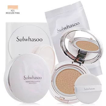 Sulwhasoo 雪花秀 無瑕光感氣墊粉霜SPF50+ PA+++(15gX2)#21 MEDIUM PINK-百貨公司貨