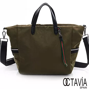 OCTAVIA - 放輕鬆 尼龍織帶空氣托特包 -軍綠