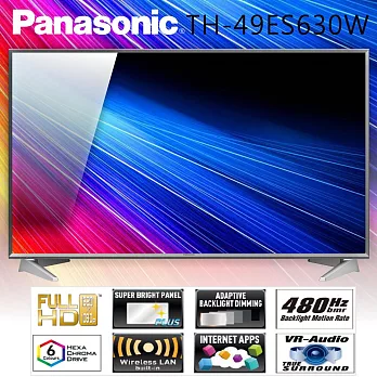 Panasonic國際 49吋FHD IPS LED智慧聯網顯示器+視訊盒(TH-49ES630W)＊送藍芽觸控撥放燈+高級浴巾