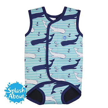 Splash About 潑寶 BabyWrap 包裹式保暖泳衣 -海洋鯨魚M海洋鯨魚
