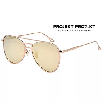 【PROJEKT PRODUKT 眼鏡】KC-10-CPG 雷朋型偏光太陽眼鏡(玫瑰金/偏光鏡)