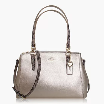 【COACH 多種背法】皮革 / 肩背 / 斜背兩用包_玫瑰金