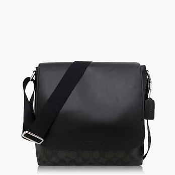 【COACH 男仕品味】PVC / 側肩 / 斜肩 / 多功能包_深咖