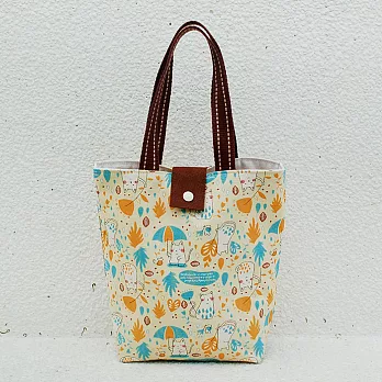 布風手作|貓咪撐傘手提袋