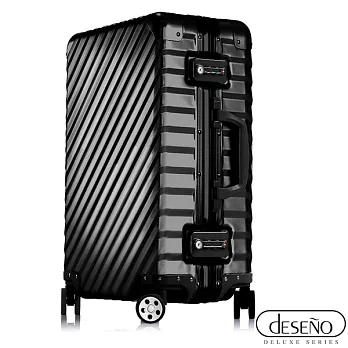 【U】Deseno - 輕量鋁鎂合金旗艦行李箱 (三色可選)20吋 - 黑色