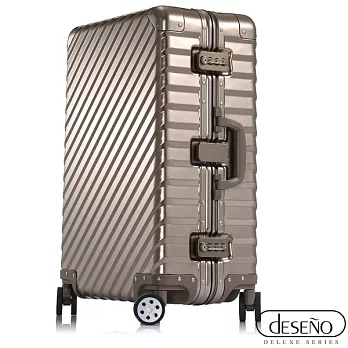 【U】Deseno - 輕量鋁鎂合金旗艦行李箱(三色可選)24吋 - 鈦金色
