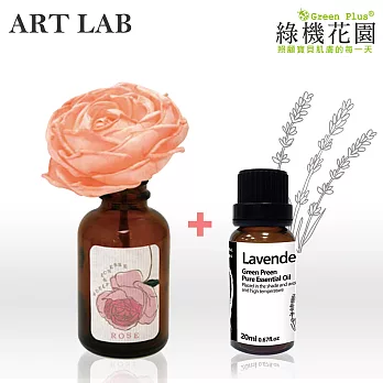 【日本Art Lab香氛實驗室】典雅香氛《愛戀玫瑰》+純植物精油《薰衣草》20ml