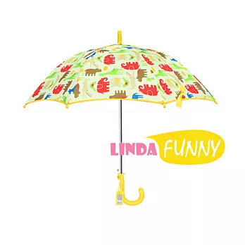 【Linda Funny】童趣滿圖造型自動傘兒童雨傘_動物園