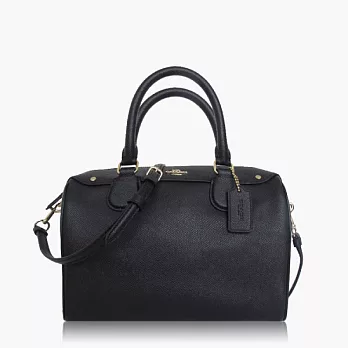 【COACH 多種背法】皮革 / 肩背 / 斜背兩用包(小款)_黑色