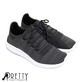 【Pretty】男款簡約風格綁帶休閒運動鞋JP25.5灰色