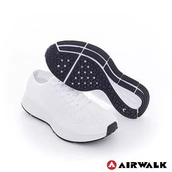 AIRWALK(女) -親膚一夏 棉質編織網紋透氣襪感運動鞋 US6白