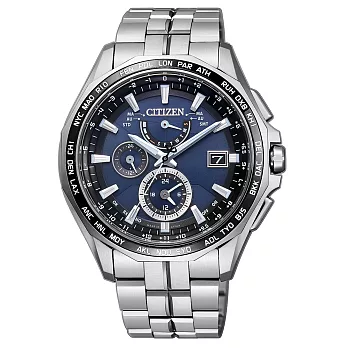 CITIZEN Eco-Drive 航空地堡時尚電波腕錶-AT9090-53L