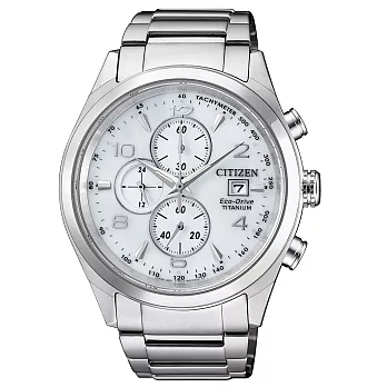 CITIZEN Eco-Drive 雋永深藏光動能鈦金屬男錶-CA0650-82A