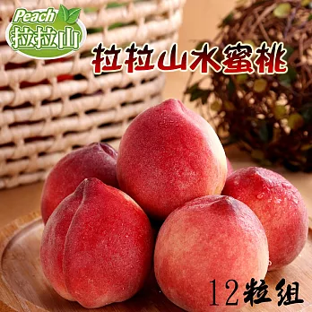 【買新鮮】嚴選拉拉山水蜜桃(12粒裝/盒)X1盒(免運)