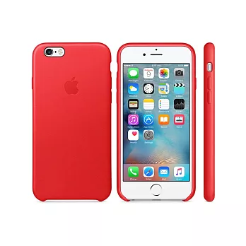 Apple 原廠 iPhone6 / 6S case 適用 皮革保護套(紅色-盒裝)紅色